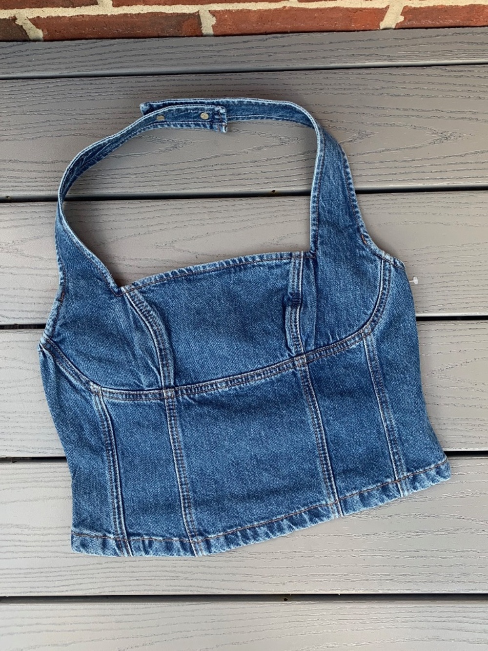 Reformation Lucinda Denim Top